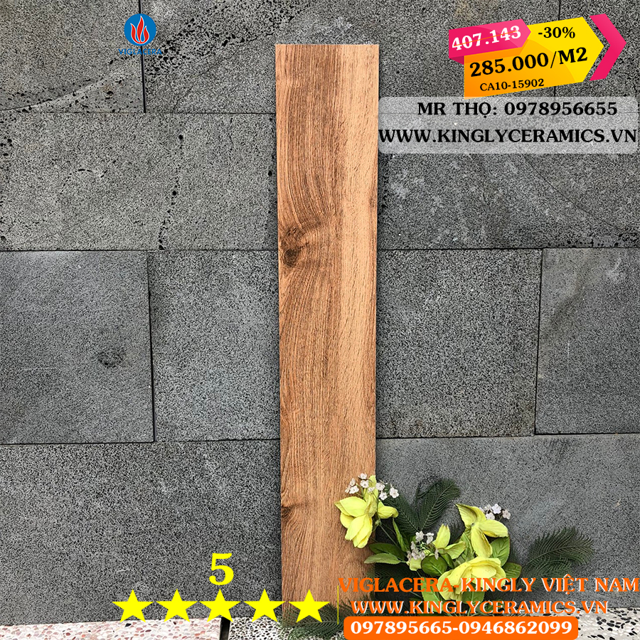 Gạch giả gỗ Viglacera MDC 15X90 CA10 15902